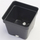 Landmark Thermoformed Square Pot - Press Fit | X-3P800 - 2.63in L x 2.63in W x 2.25in H - Black