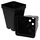 T.O. Plastics Deep Pot | Square - 2.5in - Black - 2.6in D x 3.44in H - 7.84oz - 14.46cu in - Thermoformed