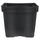 The HC Companies Square Deep Press Fit Pot | Black - 4.12in D x 3.62in H - Max Liquid Volume: 1.65pt