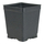 The HC Companies Square Deep Press Fit Pot | Black - 4.12in D x 5in H - Max Liquid Volume: 1.2qt