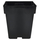 The HC Companies Jumbo Thinwall Pot with Tag Locator (Square) | Black - 5.03in W x 5.62in H - Max Liquid Volume: 1.89qt
