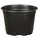 The HC Companies Euro Greenhouse Round Pot | 6.62in Diam x 5in H - Max Liquid Volume: 2.0qt - Black