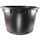 Nursery Supplies Econo-Grip Blow-Molded Squat Pot | Trade #10 - Black - Round - 17.25in D x 12.125in H - 10.69gal
