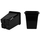 SUNPACK Tall Square Pot | 9in x 9in - Black