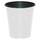 Summit Plastic JanorPot Geranium Pot | 12cm H - 4.5in - Round Geranium - Black/White - 4.75in Diam x 3.9375 in H