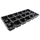 Grower Select Square Transport Tray | 18-Pocket - Black - For 3.5in Square Pots - 21.25in x 10.83in
