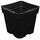 Gro Pro Injection Molded Plastic Pot - 5.5in x 5.5in x 5.75in - Square - Black