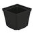 Gro Pro Injection Molded Plastic Pot - 3.5 x 3.5 x 3-in - Square - Black