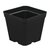 Gro Pro Injection Molded Plastic Pot - 4 x 4 x 3.5-in - Square - Black
