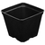 Gro Pro Injection Molded Plastic Pot - 3.5in x 3.5in x 3in - Square - Black