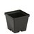The HC Companies Square Thinwall Pot with Tag Locator - 3.96 x 3.62-in - Black - Case of 846