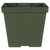 The HC Companies Square Thinwall Pot with Tag Locator - 3.96 x 3.62-in - Green - Case of 846