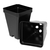 T.O. Plastics Deep Pot | Square - 2.5in - Black - 2.6in D x 3.44in H - 7.84oz - 14.46cu in - Thermoformed