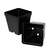T.O. Plastics Deep Pot | Square - 3.5in - Black - 3.52in D x 3.5in H - 1.08pt - 31.43cu in - Thermoformed