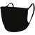 International Enviroguard Black Washable Cloth Face Mask with Antimicrobial Finish, pack of 10