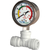 HydroLogic Evolution-RO Quick Connect Liquid-Filled Pressure Gauge - 1/2in QC Tee