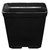 Gro Pro Injection Molded Plastic Pot - 3.5in x 3.5in x 3in - Square - Black