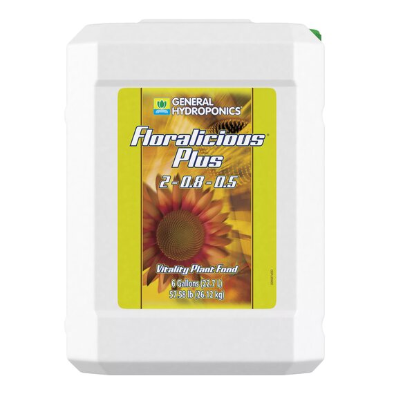 General Hydroponics Floralicious Plus 2-0.8-0.5 Nutrient Supplement - 6 Gal