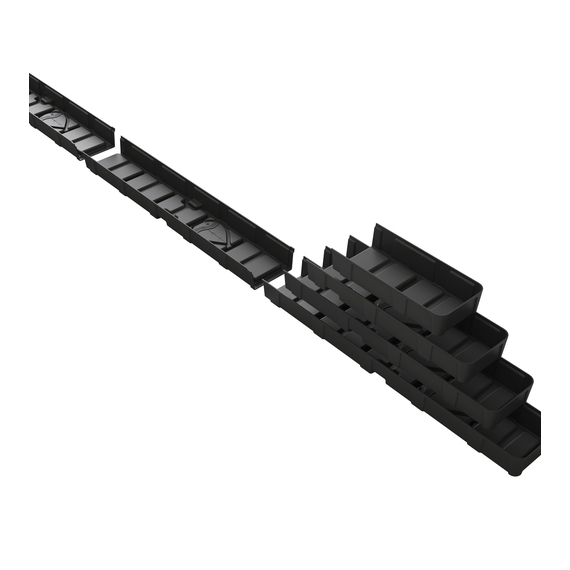 Botanicare Gutter Trays Mid Gutter Tray - 3ft L - Black