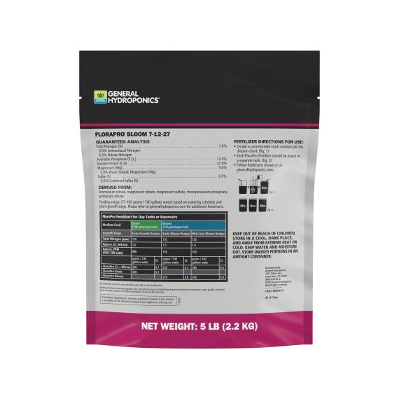 General Hydroponics FloraPro Bloom 7-12-27 - 5lb
