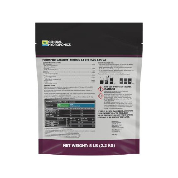 General Hydroponics FloraPro Calcium + Micros 14-0-0 + 17% Ca - 5lb