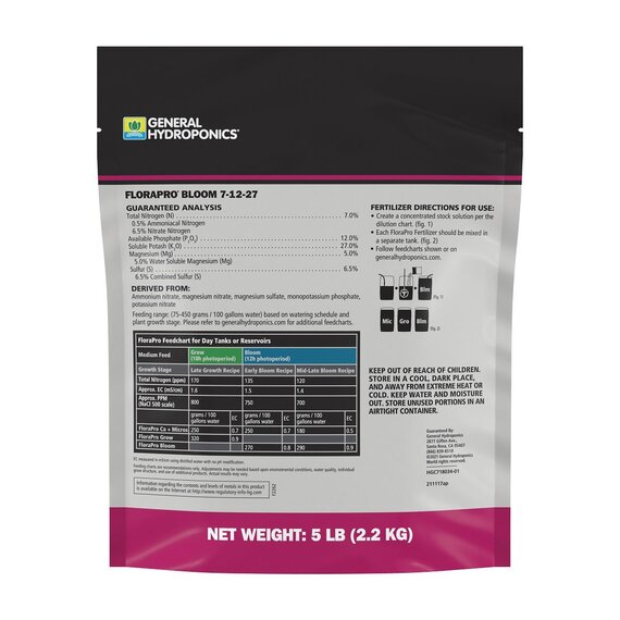 General Hydroponics FloraPro Bloom 7-12-27 - 5lb