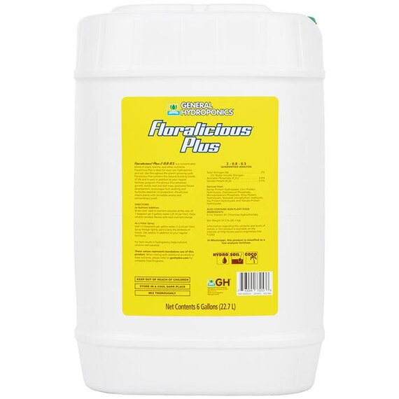 General Hydroponics Floralicious Plus 2-0.8-0.5 Nutrient Supplement - 6 Gal