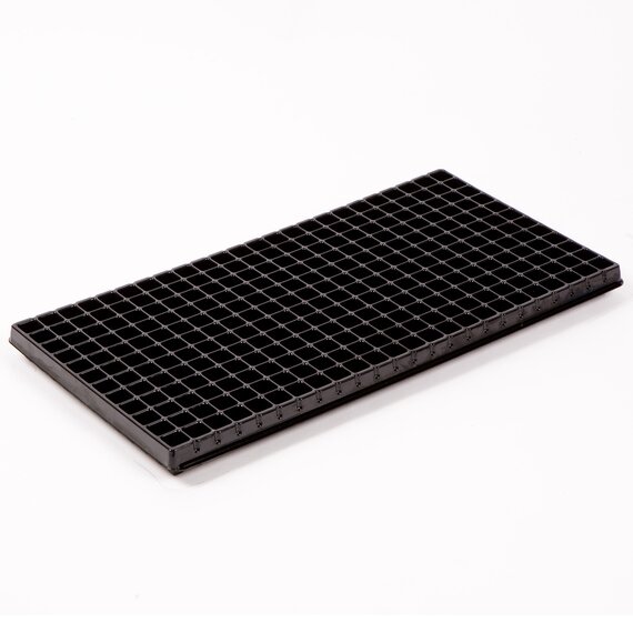 Grower Select 1020 Standard Plug Tray - 288-Cell - Square - Gloss Black - 7.4cc Cell Volume - Case of 100