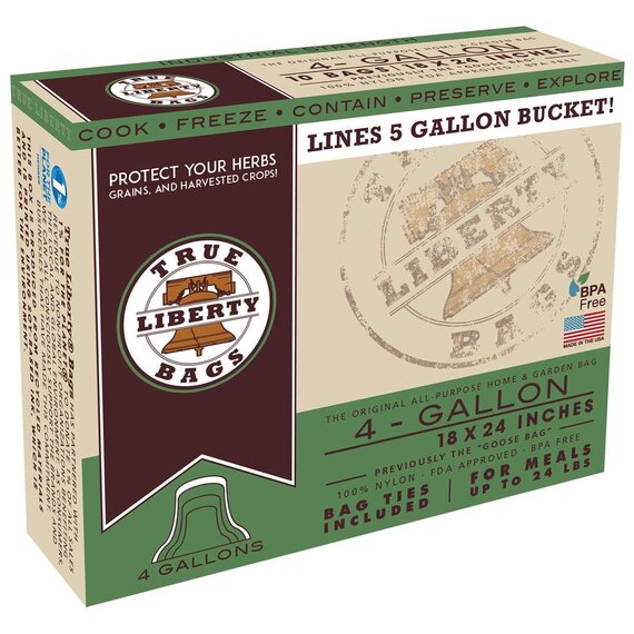 True Liberty Bags All Purpose Storage Bag - 4 Gal - 18 x 24-in - 10-Pack