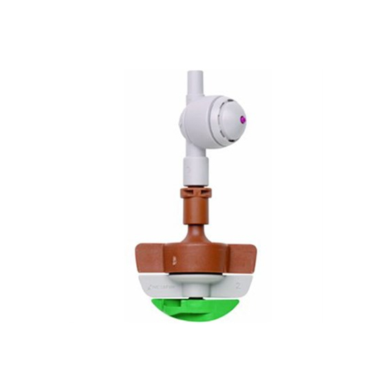 Netafim SpinNet Sprinkler Head Assembly & Check Valve | 23.4gph - Brown with Green Spinner