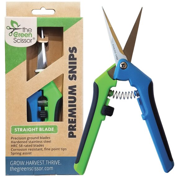The Green Scissor Premium Snips - 8-in - 3-in Straight Blades - Uncoated