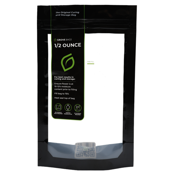 Grove Bags TerpLoc Windowed UV Pouch - 1/2 Oz Capacity - Opaque with Clear Window - 1000-Count