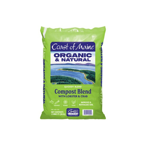 Coast of Maine Quoddy Blend Organic Lobster Compost | 1cu ft - OMRI Listed - (Case of 5)