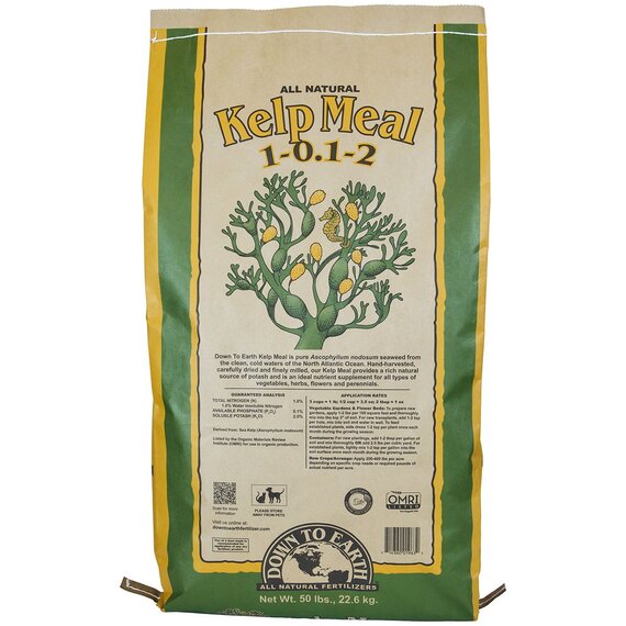 Down To Earth Kelp Meal 1-0.1-2 Organic Fertilizer - 50 lb - OMRI Listed