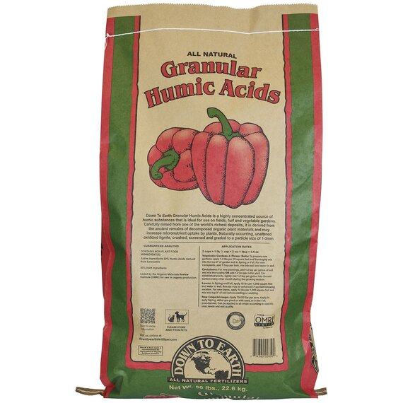 Down To Earth Granular Humic Acids Organic Soil Amendment - 50 lb - OMRI Listed