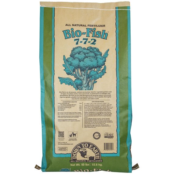 Down To Earth Bio-Fish 7-7-2 Organic Fertilizer - 50 lb - OMRI Listed