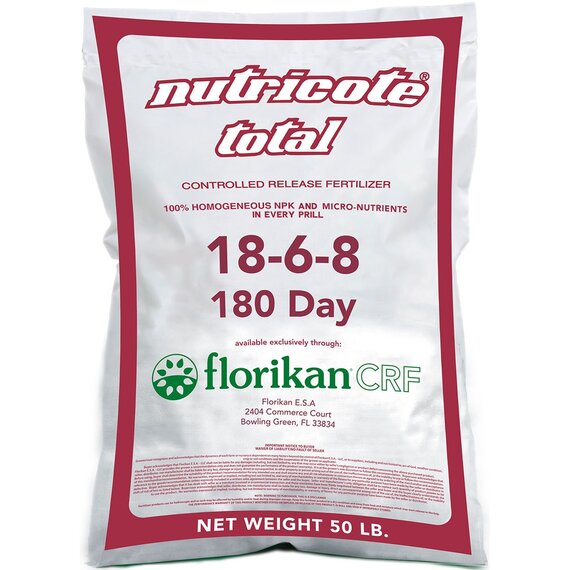 Florikan Nutricote Total 18-6-8 | 180 Day Controlled Release - 50lb