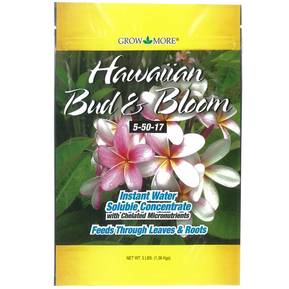 Grow More Hawaiian Bud & Bloom 5-50-17 Fertilizer - 3 lb