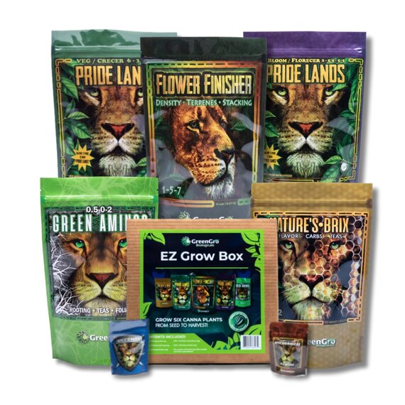 GreenGro Biologicals EZ Grow Box Organic Nutrient Kit - 6-Piece Set