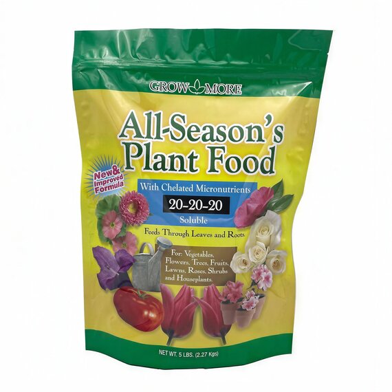 Grow More All Seasons Plant Food 20-20-20 Fertilizer - 5 lb
