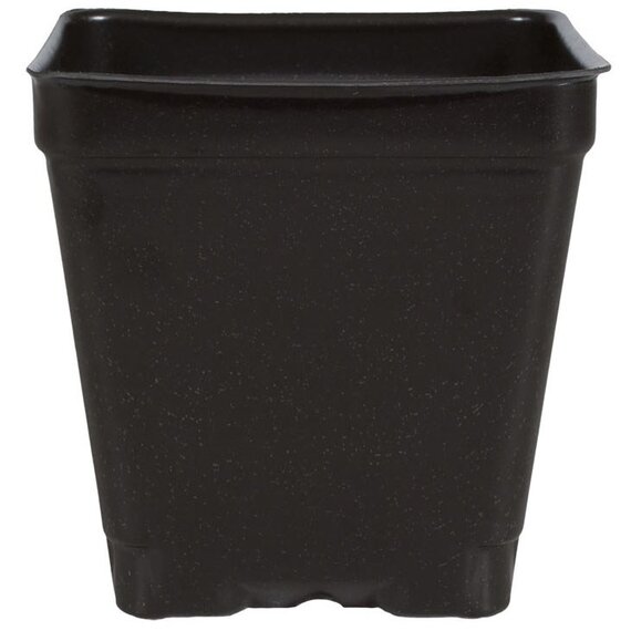 The HC Companies Square Deep Press Fit Pot - 3.5 x 3.5-in - Black - Case of 450