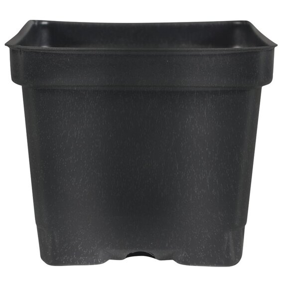 The HC Companies Square Deep Press Fit Pot - 4.12 x 3.62-in - Black - Case of 375