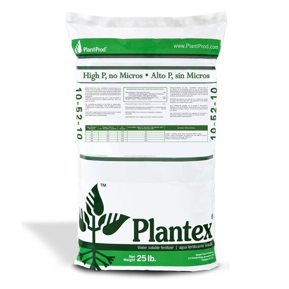 Plantex High P No Micros Added Water Soluble Fertilizer 10-52-10 - 25 lb