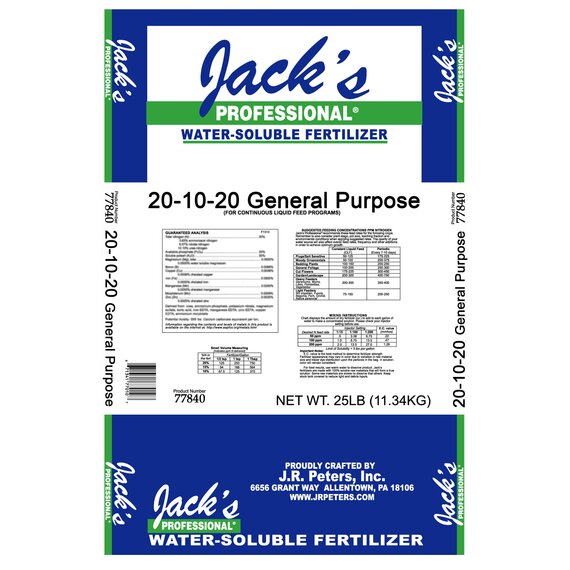 Jack's Professional 20-10-20 General Purpose Fertilizer - 25 lb