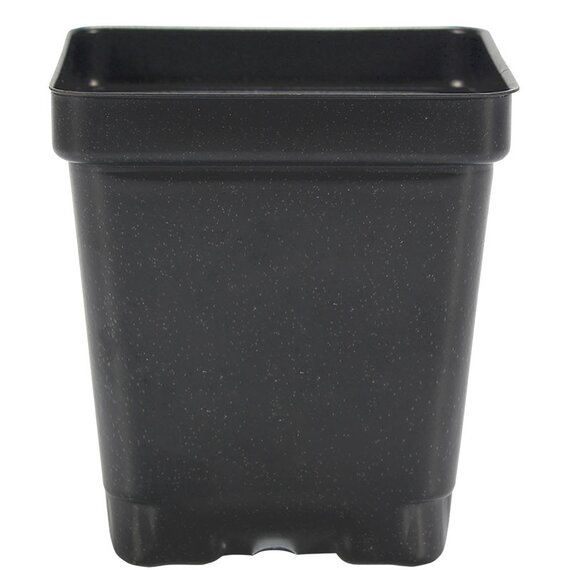 The HC Companies Square Deep Press Fit Pot - 4.12 x 5-in - Black - Case of 375