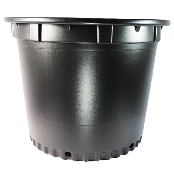 Nursery Supplies Grip-Lip Nursery Pot - Trade #7 - 13.75-in - 6.08 Gal - Black - Case of 20