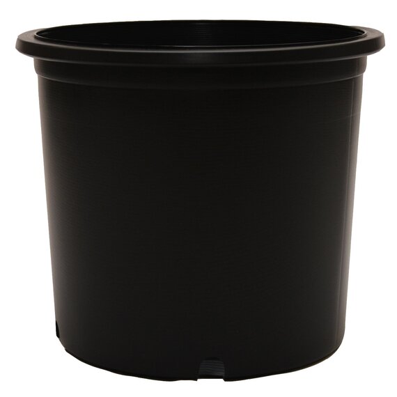 Nursery Supplies Econo-Grip Nursery Pot - Trade #7 - 13.75-in - 6.08 Gal - Black - Case of 20