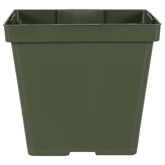 The HC Companies Square Thinwall Pot with Tag Locator - 3.96 x 3.62-in - Green - Case of 846