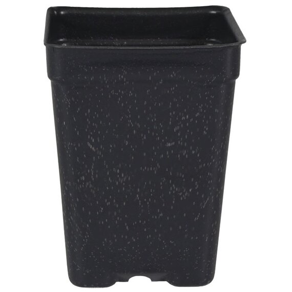 The HC Companies Square Deep Press Fit Pot - 2.62 x 3.5-in - Black - Case of 800