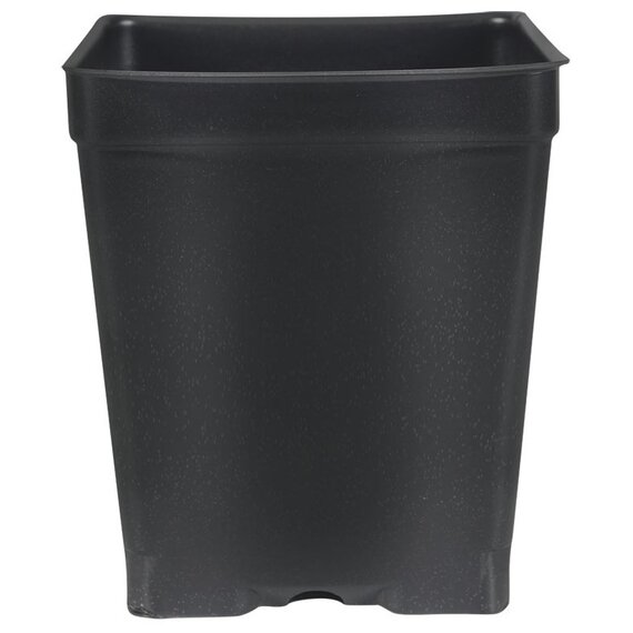 The HC Companies Square Deep Press Fit Pot - 4.12 x 5-in - Black - Case of 375